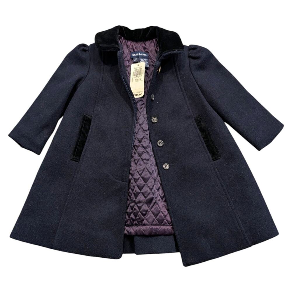 90s NWT Youth Ralph Lauren Wool Dress Coat